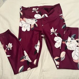 Altheta Floral Elation Tights. Purple Plum leggings.